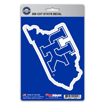 Fan Mats  LLC Kentucky Wildcats State Shape Decal Blue