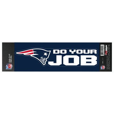 Fan Mats  LLC New England Patriots Team Slogan Decal Navy