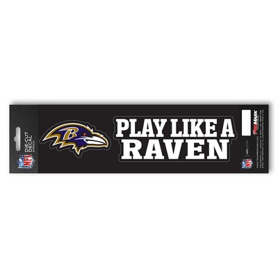 Fan Mats  LLC Baltimore Ravens Team Slogan Decal Purple