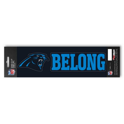 Fan Mats  LLC Carolina Panthers Team Slogan Decal Blue & Black