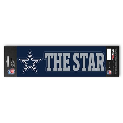 Fan Mats  LLC Dallas Cowboys Team Slogan Decal Blue & Gray