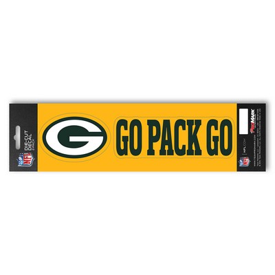 Fan Mats  LLC Green Bay Packers Team Slogan Decal Green & Yellow