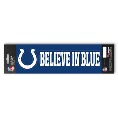 Fan Mats  LLC Indianapolis Colts Team Slogan Decal Blue