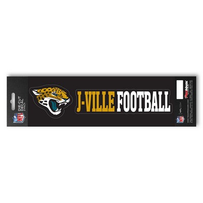 Fan Mats  LLC Jacksonville Jaguars Team Slogan Decal Teal