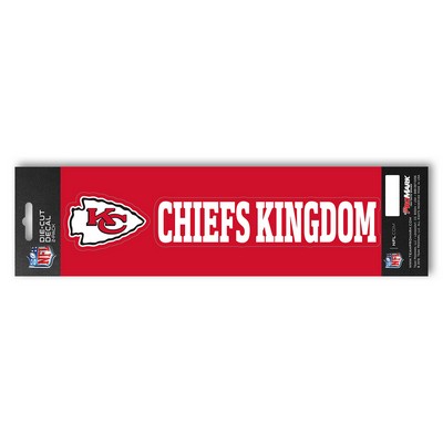 Fan Mats  LLC Kansas City Chiefs Team Slogan Decal Red