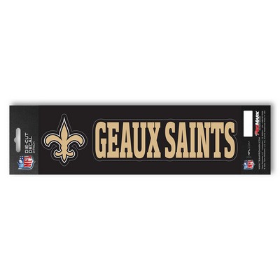 Fan Mats  LLC New Orleans Saints Team Slogan Decal Gold & Black