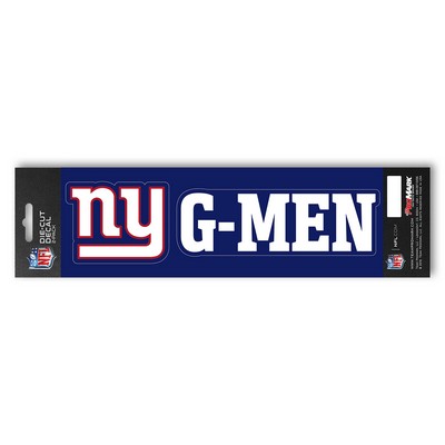 Fan Mats  LLC New York Giants Team Slogan Decal Dark Blue