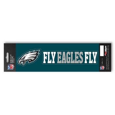 Fan Mats  LLC Philadelphia Eagles Team Slogan Decal Green