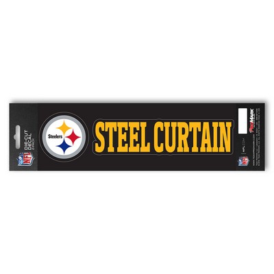 Fan Mats  LLC Pittsburgh Steelers Team Slogan Decal Multi Color