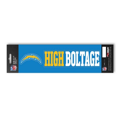 Fan Mats  LLC Los Angeles Chargers Team Slogan Decal Blue, Red