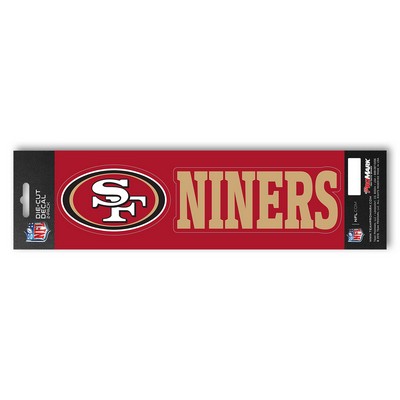 Fan Mats  LLC San Francisco 49ers Team Slogan Decal Red & Yellow