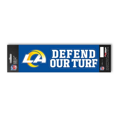 Fan Mats  LLC Los Angeles Rams Team Slogan Decal Blue