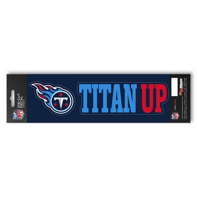 Fan Mats  LLC Tennessee Titans Team Slogan Decal Blue & Red