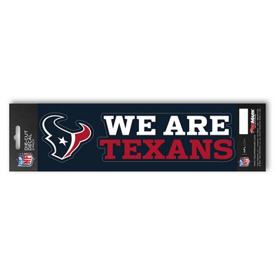 Fan Mats  LLC Houston Texans Team Slogan Decal Blue, Red