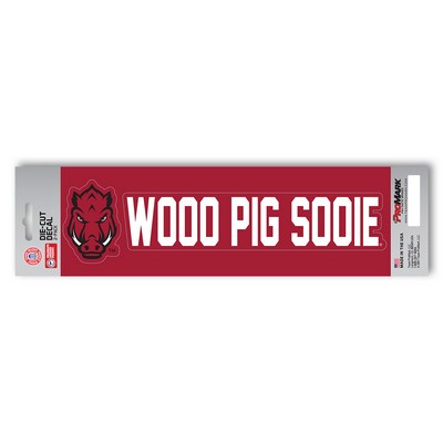 Fan Mats  LLC Arkansas Razorbacks Team Slogan Decal Cardinal