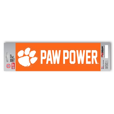 Fan Mats  LLC Clemson Tigers Team Slogan Decal Orange