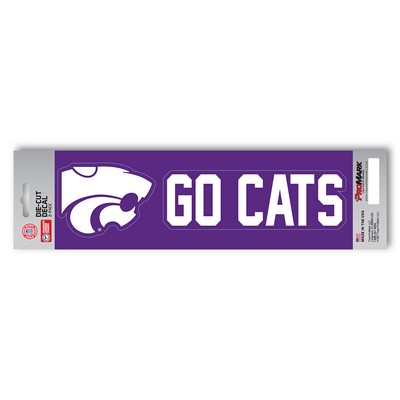 Fan Mats  LLC Kansas State Wildcats Team Slogan Decal Purple