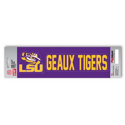 Fan Mats  LLC LSU Tigers Team Slogan Decal Purple & Yellow