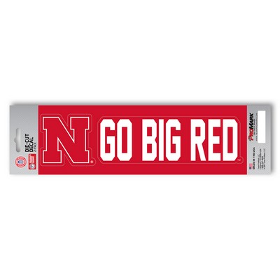 Fan Mats  LLC Nebraska Cornhuskers Team Slogan Decal Red