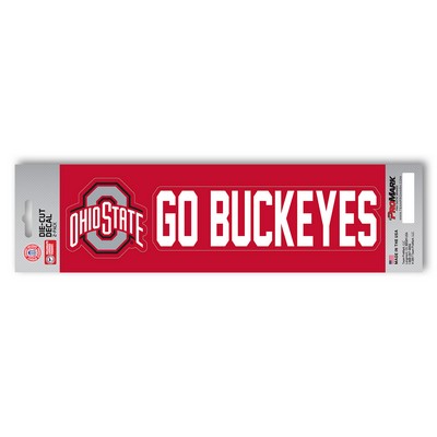 Fan Mats  LLC Ohio State Buckeyes Team Slogan Decal Red