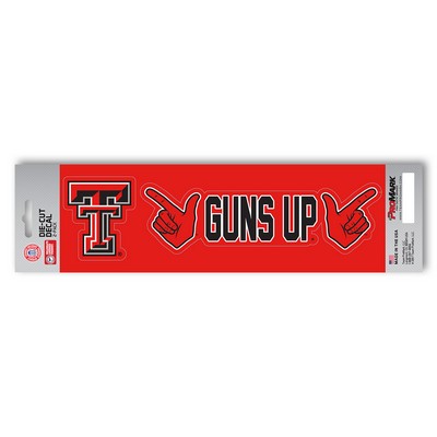 Fan Mats  LLC Texas Tech Red Raiders Team Slogan Decal Red & black