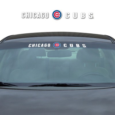 Fan Mats  LLC Chicago Cubs Windshield Decal White