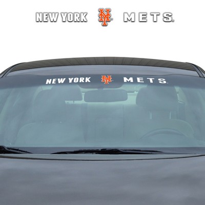 Fan Mats  LLC New York Mets Windshield Decal White