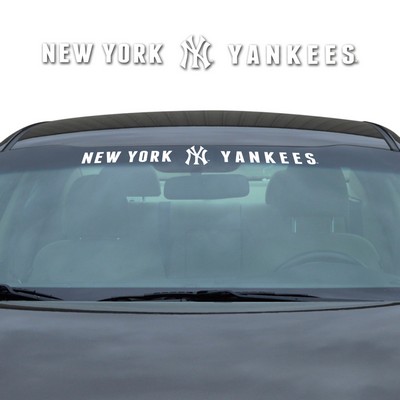 Fan Mats  LLC New York Yankees Windshield Decal White