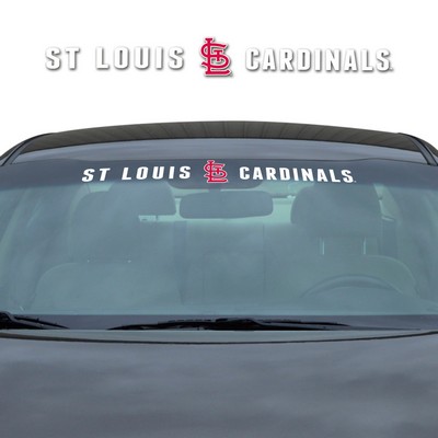 Fan Mats  LLC St. Louis Cardinals Windshield Decal White