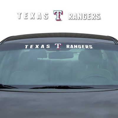 Fan Mats  LLC Texas Rangers Windshield Decal White