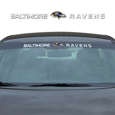 Fan Mats  LLC Baltimore Ravens Windshield Decal White