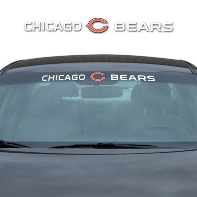 Fan Mats  LLC Chicago Bears Windshield Decal White