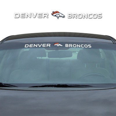 Fan Mats  LLC Denver Broncos Windshield Decal White