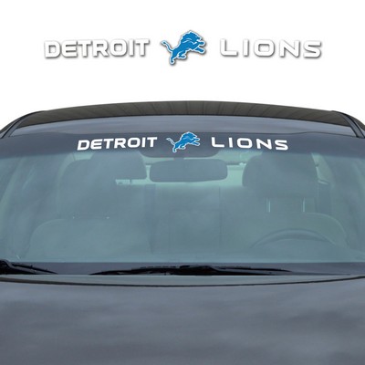 Fan Mats  LLC Detroit Lions Windshield Decal White