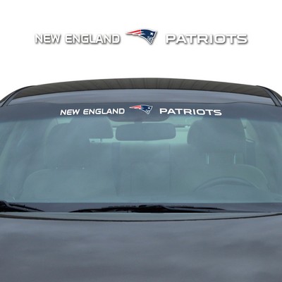 Fan Mats  LLC New England Patriots Windshield Decal White