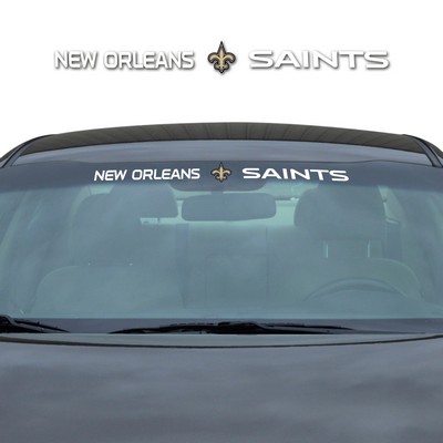 Fan Mats  LLC New Orleans Saints Windshield Decal White