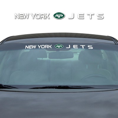 Fan Mats  LLC New York Jets Windshield Decal White