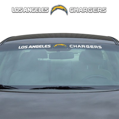 Fan Mats  LLC Los Angeles Chargers Windshield Decal White