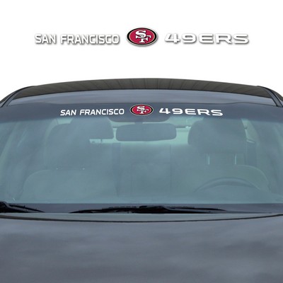 Fan Mats  LLC San Francisco 49ers Windshield Decal White