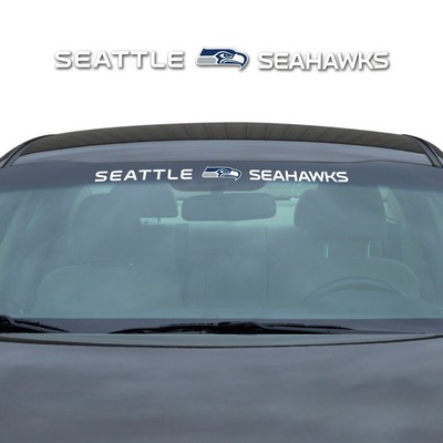 Fan Mats  LLC Seattle Seahawks Windshield Decal White