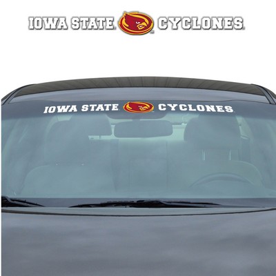 Fan Mats  LLC Iowa State Cyclones Windshield Decal White