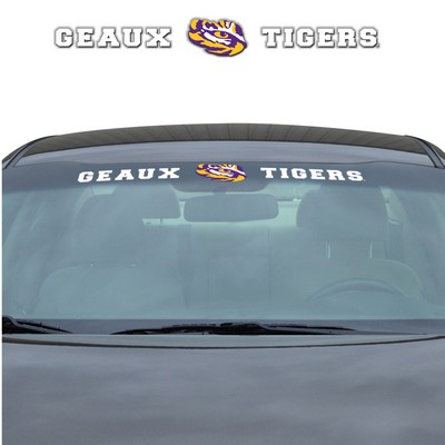 Fan Mats  LLC LSU Tigers Windshield Decal White