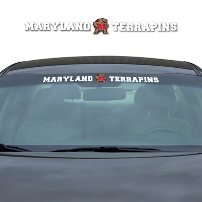 Fan Mats  LLC Maryland Terrapins Windshield Decal White