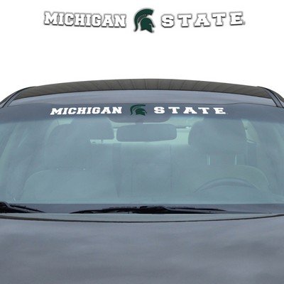 Fan Mats  LLC Michigan State Spartans Windshield Decal White