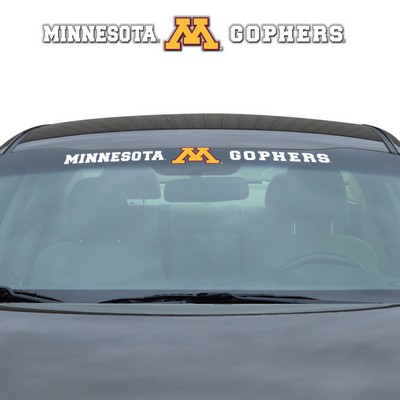 Fan Mats  LLC Minnesota Golden Gophers Windshield Decal White