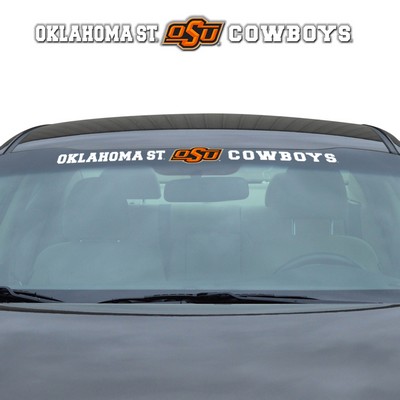 Fan Mats  LLC Oklahoma State Cowboys Windshield Decal White