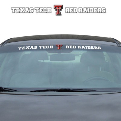 Fan Mats  LLC Texas Tech Red Raiders Windshield Decal White