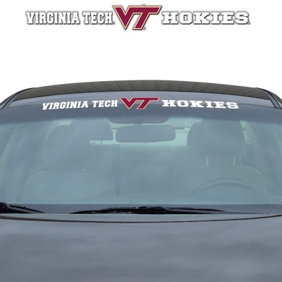 Fan Mats  LLC Virginia Tech Hokies Windshield Decal White