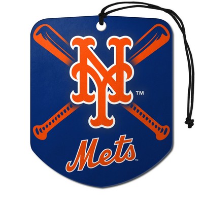 Fan Mats  LLC New York Mets Air Freshener 2-pk Blue & Orange