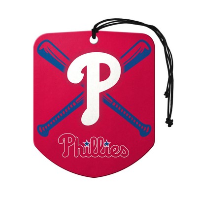 Fan Mats  LLC Philadelphia Phillies Air Freshener 2-pk Blue & Red